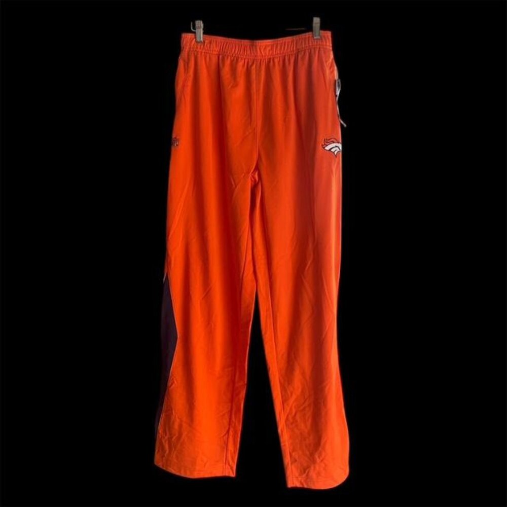 Denver Broncos New W/tag Pants XLarge Youth 18 Orange Joggers Pockets NFL